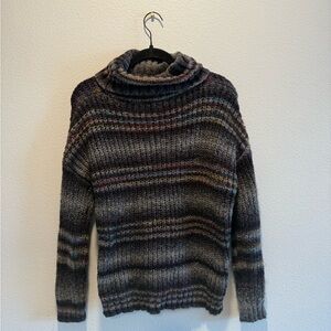 Striped Gray Knit Sweater